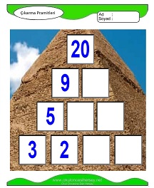 Çıkarma Pramidi Çalışma Sayfaları
